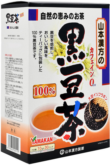 YAMAKAN 山本漢方 黑豆茶 100% 無咖啡因, 10g, 30包, 1盒