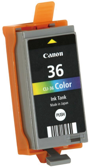 canon 正品墨水匣 CLI-36C, 1個, 彩色