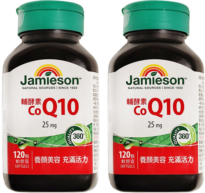 Jamieson 健美生 輔酵素 Q10 活力軟膠囊, 120顆, 2罐
