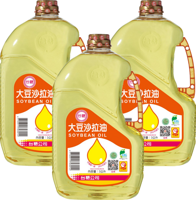 台糖 大豆沙拉油, 3L, 3瓶