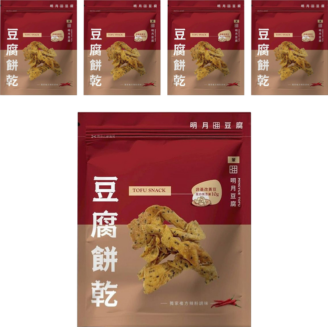 明月豆腐 豆腐餅 麻辣口味, 5包, 150g