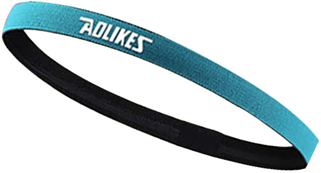AOLIKES 奧力克斯 2101時尚導汗帶 橡筋 矽膠材質, 湖水綠, 1個