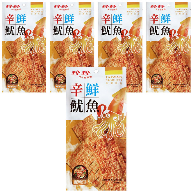 珍珍 辛鮮魷魚 南洋叻沙, 24g, 5包