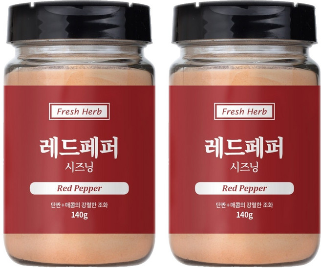 신선약초 레드페퍼 시즈닝, 2개, 140g