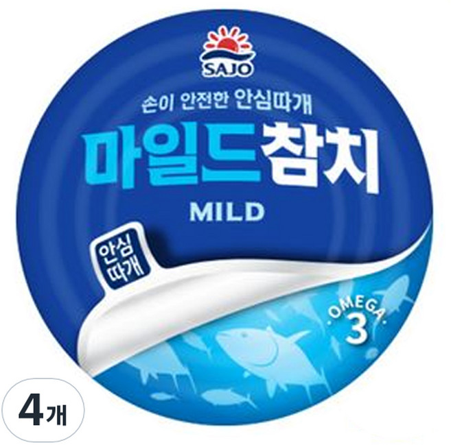 사조 마일드 참치, 150g, 4개