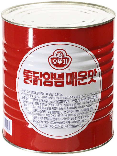 오뚜기 통닭양념 매운맛, 3.6kg, 1개