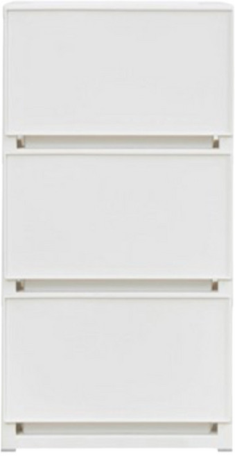 comet 抽屜整理箱, 白色, 3層