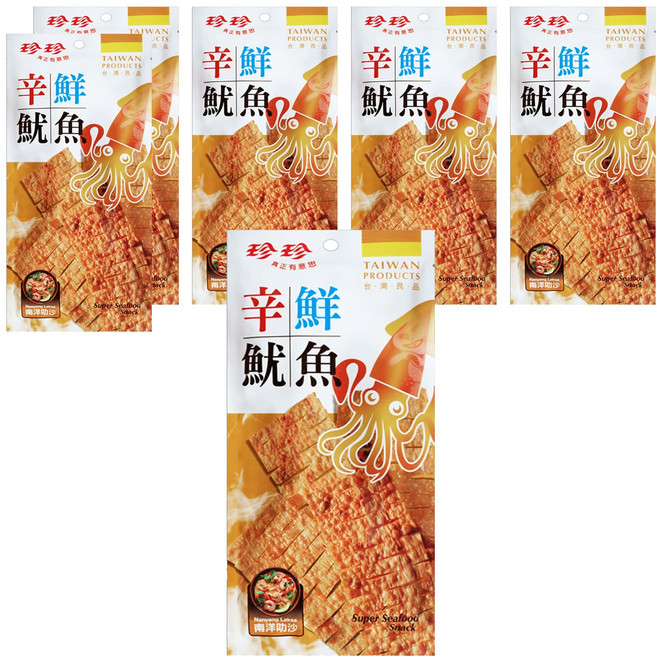 珍珍 辛鮮魷魚 南洋叻沙, 24g, 6包