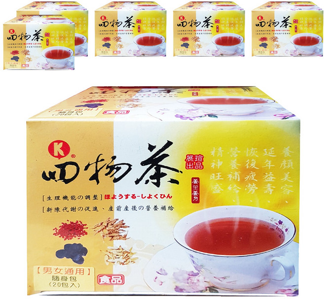 展瑄 四物茶, 5g, 20包, 6盒