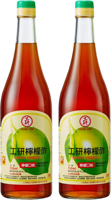 KONG YEN 工研 檸檬醋, 750ml, 2瓶