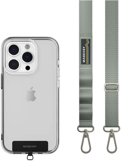 MAGEASY STRAP 掛繩片組 20mm 長度74-130cm 適用於iPhone全系列, 率性藍, 1組