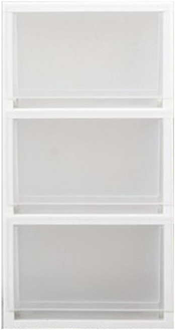 comet 簡約抽屜櫃, 透明色, 3層