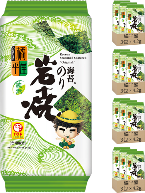 橘平屋 岩燒海苔, 4.2g, 4袋