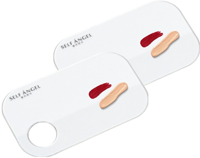 셀프천사 파운데이션 메이크업 네일 믹싱 아크릴 팔레트 M, 투명, 2개