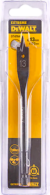 DEWALT 得偉 木工六角柄快速扁平鑽頭 DT4764 152 x 13mm, 1支