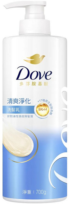 Dove 多芬 清爽淨化洗髮乳, 700g, 1瓶