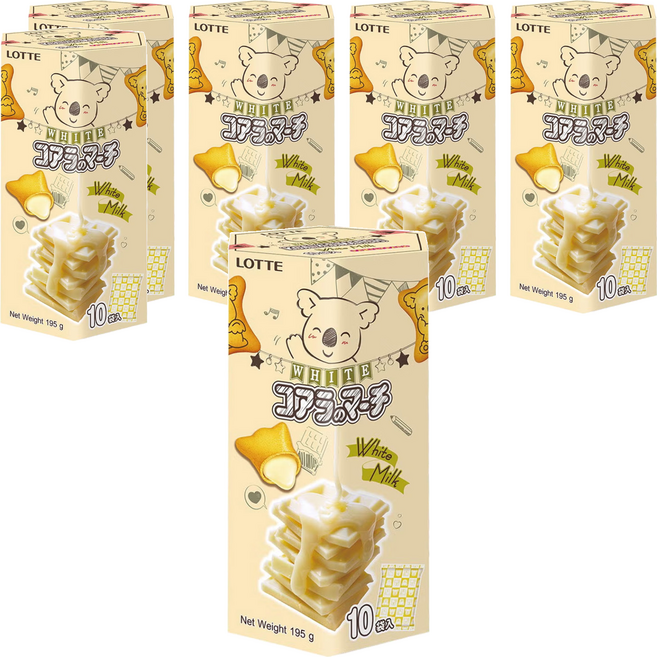 LOTTE 樂天 小熊餅 香濃煉乳風味, 195g, 6盒