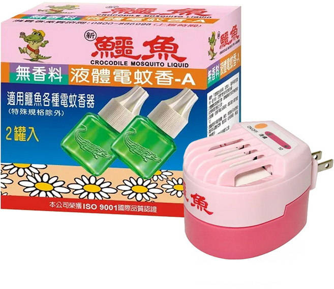 鱷魚 電蚊香液雙罐加器, 184ml, 1組