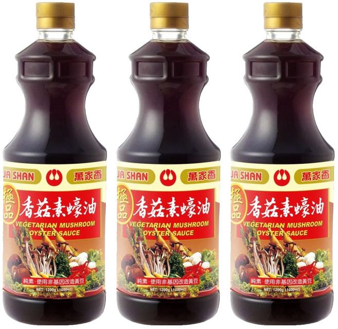 萬家香 香菇素蠔油, 1200g, 3瓶