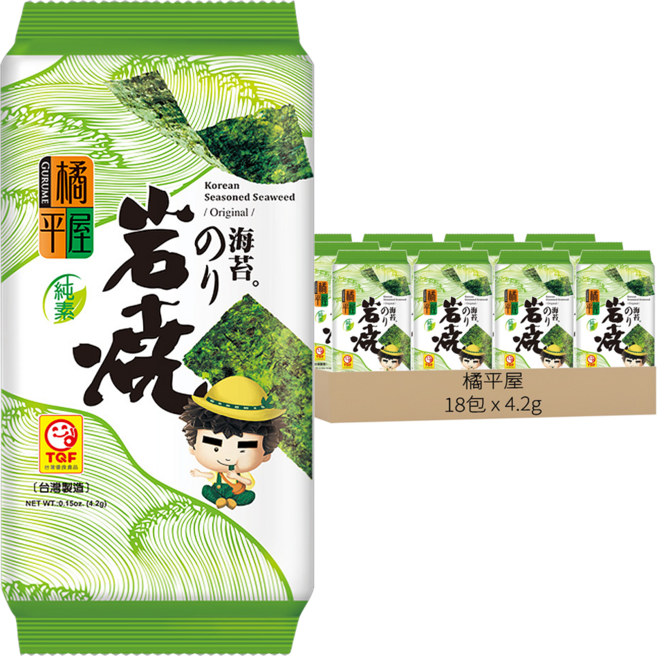 橘平屋 岩燒海苔, 12.6g, 6袋