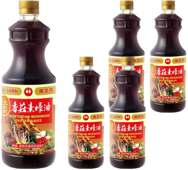 萬家香 香菇素蠔油, 1200g, 5瓶
