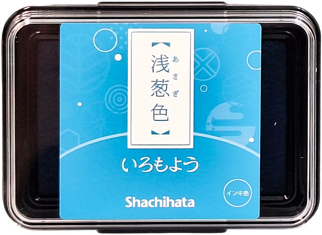 Shachihata 寫吉達 日本傳統色油性印台 HAC-1-TQ, 淺蔥色, 1個