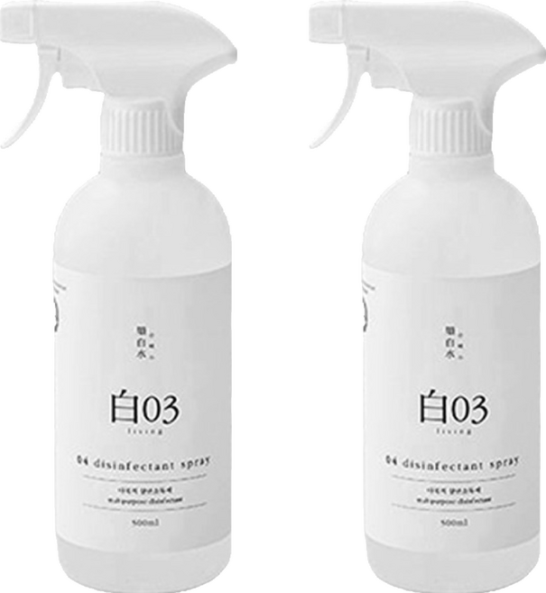 순백수 다목적 살균 소독제, 2개, 500ml