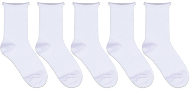 박군 여성용 MJ 무지 돌돌이 중목 패션 양말 5족 세트