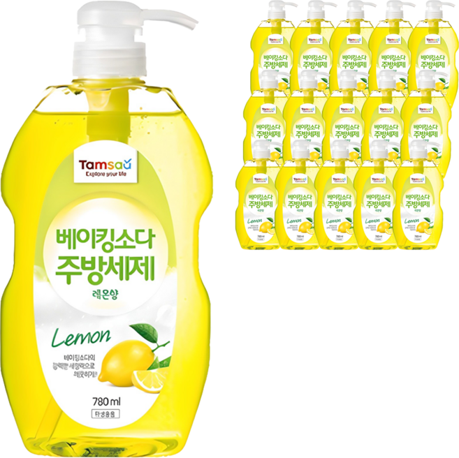 탐사 베이킹소다 주방세제 레몬향, 780ml, 16개