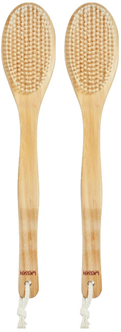 웨신 뱀부 소프트 바디브러쉬, 혼합색상, 2개, 1개입