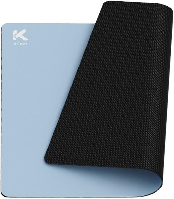KTnet 廣鐸 筆記型電腦超薄眼鏡布防水滑鼠墊 MP50 220x180x1.5mm 天然橡膠+布, 天藍色, 1個