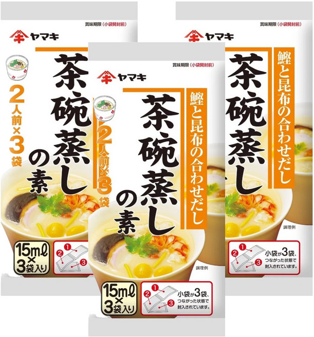 Yamaki 雅媽吉 茶碗蒸高湯 3入, 45ml, 3袋