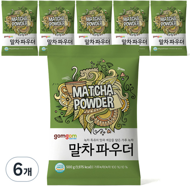 곰곰 말차 파우더, 500g, 1개입, 6개