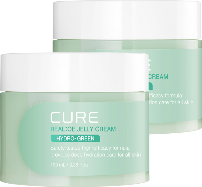 김정문알로에 큐어 리알로에 젤리 크림, 100ml, 2개