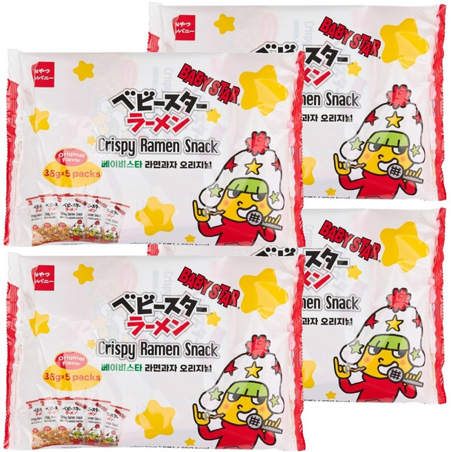 베이비스타 라면과자 오리지널 5p, 180g, 4개