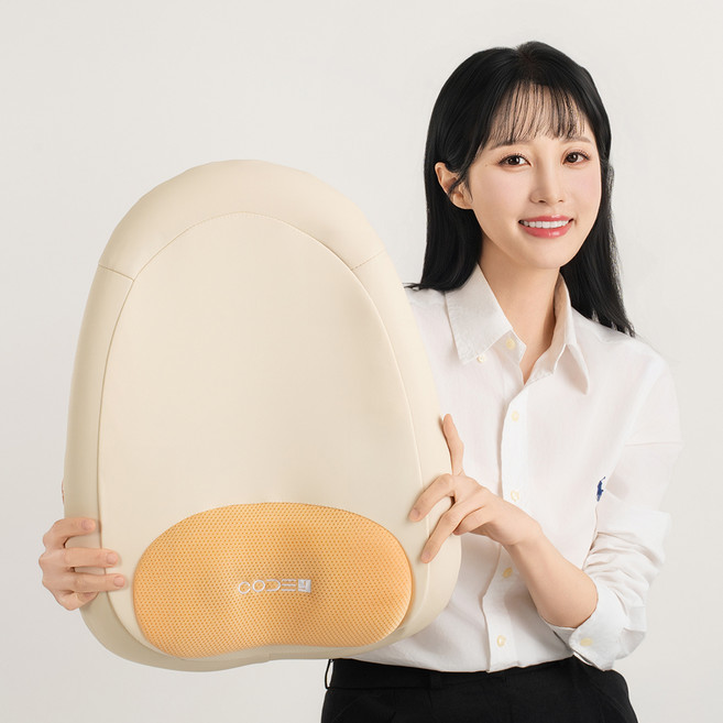 코드나인 휴밍 케어백 무선 온열 허리베개 마사지기, D62A