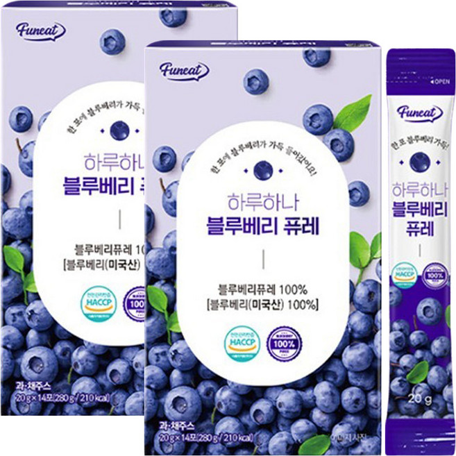 퍼니트 하루하나 블루베리 퓨레, 20g, 28개