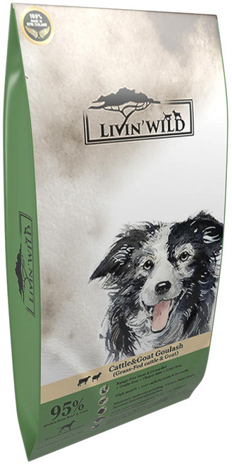 LIVIN'WILD 野宴 犬糧, 草飼牛 + 野牧山羊, 6.8kg, 1袋