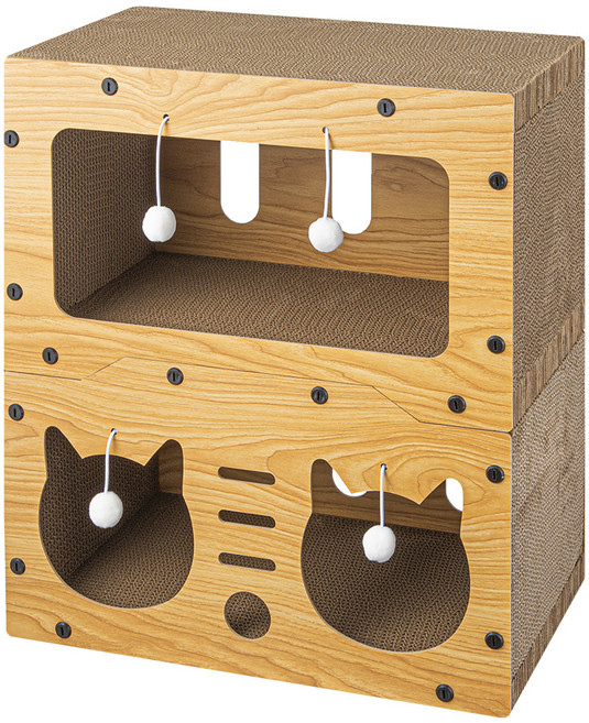 코멧 고양이 더블 하우스형 스크래쳐, 1개