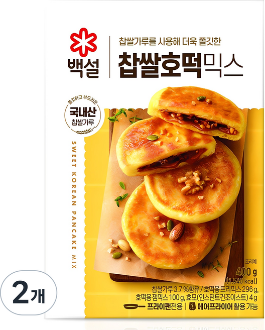 백설 찹쌀 호떡믹스, 400g, 2개