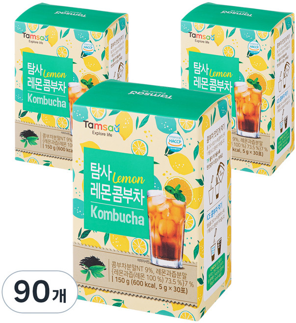 탐사 레몬 콤부차, 5g, 30개입, 3개