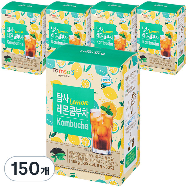 탐사 레몬 콤부차, 5g, 30개입, 5개