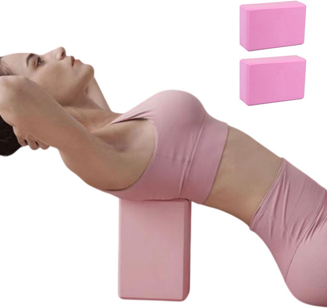 사비나 고밀도 EVA 브릭 사각 요가블럭, 연핑크, 2개