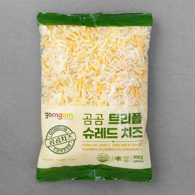 곰곰 트리플 슈레드 치즈, 800g, 1개입, 1개 - 쿠팡