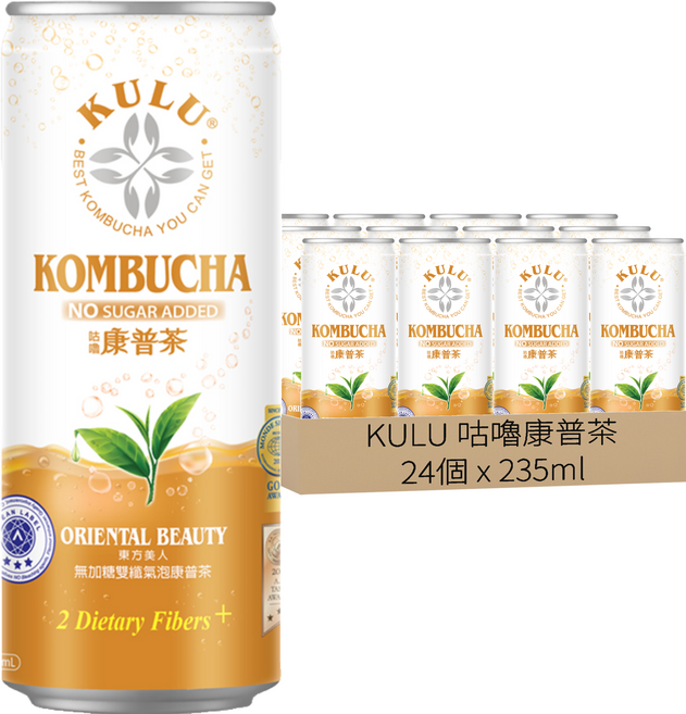 KULU 咕嚕康普茶 東方美人, 1箱, 235ml, 24個裝