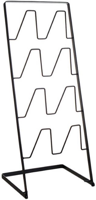NOVA LIVING 4層直立式拖鞋架 鐵製材質 尺寸24x21x62cm, 黑色, 1個
