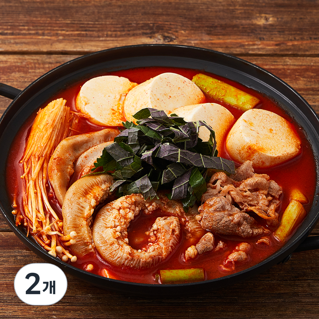 푸드어셈블 얼큰 순두부 곱창전골 3인분, 955g, 2개