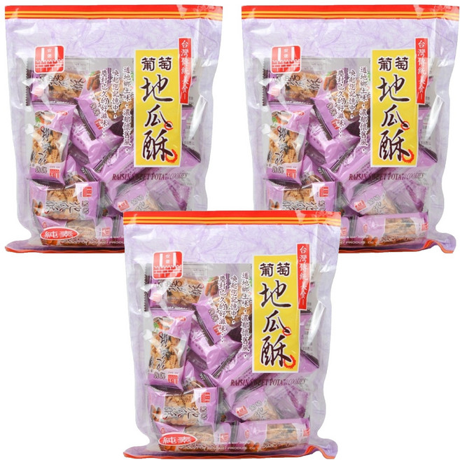 安堡 葡萄地瓜酥, 280g, 3袋