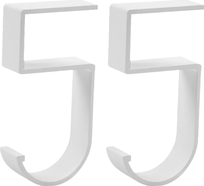 FANCY LIFE 5字型桌邊掛勾, 白色, 2個