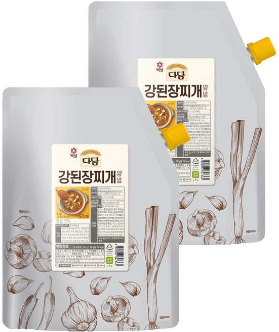 다담 강된장찌개 양념, 2kg, 2개